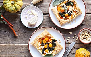 Tarte Potiron, chèvre et noisettes : une recette facile et gourmande