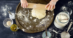 Pâte à pizza légère