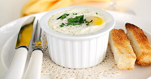 Oeuf cocotte au jambon simple