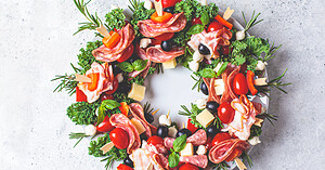 Couronne de Noël apéritive
