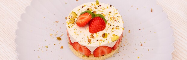 Fraisier pistache et basilic !
