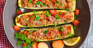 Courgettes farcies légères