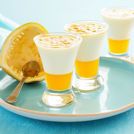 Panna cotta fruits de la passion