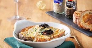 Pain perdu au comté et aux morilles Ducros©
